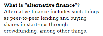 What is alternative finance?