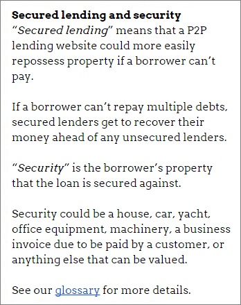 Secured lending and security