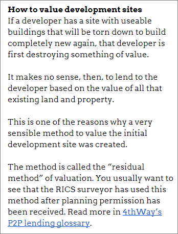 How to value development sites