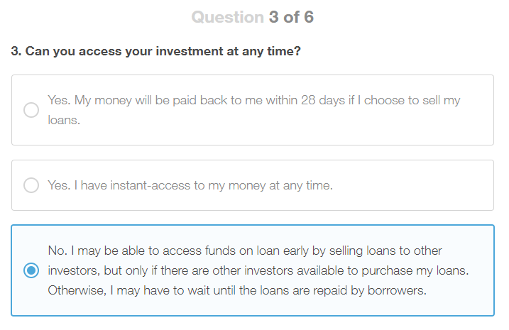 Lending Works Appropriateness Test Question 3